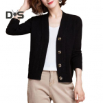 Naiste kootud kardigan kevads&uuml;gis V kaelus, n&ouml;&ouml;biga, pikad varrukad, &uuml;hev&auml;rvilised keskealised naiste mantlid t&auml;navar&otilde;ivad L kaamel