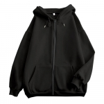 High Street Hoodie Meeste &uuml;hev&auml;rviline t&otilde;mblukuga pikkade varrukatega jakk Mantlid vabaaja kapuutsiga kampsun Y2K mood &otilde;ueriided S must