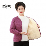 Keskealiste naiste jakk pluss suurus paksendatud fliis V-kaelusega &uuml;he n&ouml;&ouml;biga slim fit pikkade varrukatega soe taskutega ema aluskiht M roosa punane v&auml;rv