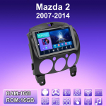 2 DIN Android Carplay Autoraadio Mazda 2 2007-2014 jaoks Multimeediapleier Peakomplekt Stereo GPS-navigatsioon BT WIFI 4+64GB 1+16GB