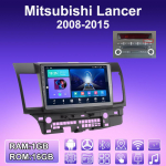 2 DIN Android Carplay Autoraadio Mitsubishi Lancer 2008-2015 jaoks Multimeediapleieri Peaseade Stereo GPS-navigatsioon BT WIFI 4+64GB 1+16GB,B