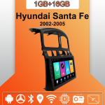 Android Carplay Auto Raadio Hyundai Santa Fe 2002-2005 jaoks Multimeediam&auml;ngija Peaseade Stereo GPS Navigatsioon BT WIFI 2+32GB 1+16GB