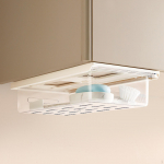 under Desk Drawer Sundries Organizer, Slide Out Self Sticky Hidden Storage Box, Organizer