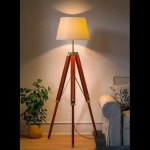 Mereteemaline p&otilde;randalamp Vintage puidust kolmjalg lampjalg Elutoa lambivari lamp