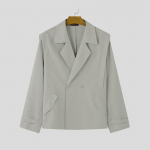 INCERUN Meeste s&auml;lguga rev&auml;&auml;riga pikkade varrukatega jakid vabaaja mantlid S beež