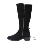 Naiste p&otilde;lvek&otilde;rgused saapad, k&uuml;lgmise t&otilde;mblukuga, terava ninaga L&auml;&auml;ne saapad Kingad s&uuml;gistalv turske plokkkontsaga laia s&auml;&auml;rek&otilde;rguse pikad saapad naistele 36 must