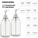 &Scaron;ampooni ja palsami dosaator seinakinnitus 500 ml korduvt&auml;idetav vanniseebi pudel du&scaron;&scaron;iseebi dosaator vannituppa Type 1