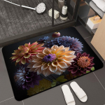 3D visuaalne kolmem&otilde;&otilde;tmeline lilledega p&otilde;randamatt, majapidamises kasutatava vannitoa vett imav ja libisemiskindel jalamatt, vannitoa p&otilde;randamatt 40*60cm