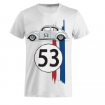 Beetle 53 numbriga T-s&auml;rk Meeste auto l&uuml;hikeste varrukatega Lihtne Herbie T-s&auml;rgid Ralliauto meeste must tr&uuml;kitud 3D t-s&auml;rk XL