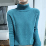 Naiste ka&scaron;miirist kampsun Qinghe ka&scaron;miir 30% ka&scaron;miir 30% naarits 30% vill 10% nailon Naiste s&uuml;gistalvine paks ka&scaron;miirist pullover pehme ja soe S merelaine