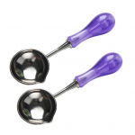 2 tk Vaha pitsat templi lusikas tihendusvaha sulatuslusikas kuumakindel vintage &uuml;mbrik isetehtud k&auml;sit&ouml;&ouml; pulmapeo kutsed vahatempli soojendaja lusikas lilla