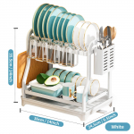 2 korruseline n&otilde;ude t&uuml;hjendusrest K&ouml;&ouml;gi hoiurest koos kandikuga valamu, leti organiseerija lauan&otilde;ud &auml;ravoolulaua n&otilde;ud noa l&otilde;ikelaua hoidik valge