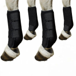 4 tk/komplekt Hobuse jalakaitsmed Hobuse saapad kokkup&otilde;rke v&auml;ltimiseks Hobuste kedrid Ratsaspordi varustus sukeldumismaterjalid 4pcs per set black must