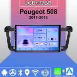 Android Carplay autoraadio Peugeot 508 jaoks 2011-2018 Multimeediam&auml;ngija peaseade Stereo GPS-navigatsioon BT WIFI 2+32GB 2+32GB