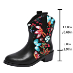 Suur Suurus Vabaaja Keskmise S&auml;&auml;rega Ruudukujulise P&otilde;hjaga Lumesaapad S&uuml;gis Talv Terava Ninaga Tr&uuml;kiga PU Martin Saapad Kingad 35-43 40 must