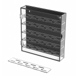 Kaasaskantav akr&uuml;&uuml;lm&uuml;ndi vitriinkarp &uuml;mmargune l&auml;bipaistev lauaarvuti hoiukarp kodutarvikuks m&uuml;ndiehtedele ja suveniiridele must
