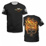 2024. aasta uus kuumm&uuml;&uuml;k Skull, meeste naiste, mootorrataste Harleys Race 3D T-s&auml;rk l&uuml;hikeste varrukatega Davidsons Cool Trend Oversized T-s&auml;rgid 6XL
