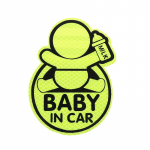 Peegeldav beebi pardal, autoaknas p&otilde;rkeraua kleebis, armas vin&uuml;&uuml;lkleebis oranž