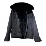 Talvine naiste jope karvase kapuutsiga, paksendatud pl&uuml;&uuml;s pikkade varrukatega taskud n&ouml;&ouml;biga suletav klapp taskud mantel l&uuml;hike t&uuml;&uuml;p tuulekindel soe teksamantel S sinine