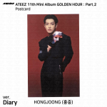 ATEEZ 11. minialbum Golden Hour Pt.2 To Diary For Ver Photocard Postkaart Hongjoong -Diary Postcard