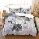 kawaii Game Fire Emblem Engage Voodipesukomplekt Multikas Anime kolmeosaline komplekt T&auml;iskasvanu Laps Magamistoa Tekikoti Komplektid 3D Prindi Anime 70x133cm 2pcs gray