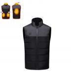 Unisex nutikas v&auml;rvide sobitusega soojendusega vest 21 tsooni p&uuml;sitemperatuuri kontrolliga 2XL hall v&auml;rv/must