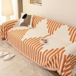 Paks Chenille tekk Klassikaline must triip Diivanitekk Suvine diivan Libisemiskindel tekk Kontori uinaku sall Padi Diivanikatted 180x130