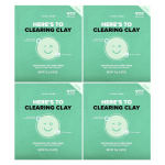 I Dew Care, Hear's to Clearing Clay, Exfoliating Clay Beauty Sheet Mask, 4 sheet masks, 19 g (0.67 oz) each white