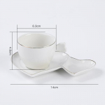 65 ml Espresso kohvitassi keraamiline tassi ja alustassi komplekt S&uuml;damekujuline tass ja alustass Kontor V&auml;ike teetass Paari kohvitassi kruusikomplekt 65ml
