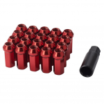 20 tk 45 mm pikkusega auto ratta mutrid kuuskant 22 mm M12*1.25 M12*1.5 rattamutrid JDM tarvikud alumiinium kooniline iste M12x1.25 punane