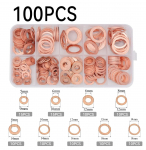 Lilla vasest tihend 100/200 tk &Otilde;litihendi tihendi karbis komplekt Auto vasest pesumasin karteri pistikute jaoks O-r&otilde;nga pesuri komplekt autotarbed