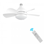 E27 kruvipeaga LED 20 W ventilaatorivalgusti kaugjuhtimispult, kolmev&auml;rviline, eemaldatav ventilaatorileht elutuba magamistuba v&auml;ike ventilaatorvalgusti valge