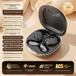 Avatud rippuva k&otilde;rvaga Bluetooth-k&otilde;rvaklapid Kvaliteetsed Bone Conduction True juhtmevabad k&otilde;rvaklapid beež