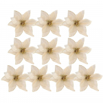 50/10 tk Punase kullaga s&auml;delevad j&otilde;ululilled Kunstlikud v&otilde;ltslilled Lilled Garland J&otilde;ulupuu uusaasta peokaunistused Kodukaunistus 10PCS