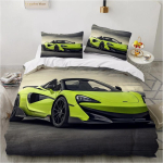 Kohandatud 3D tekikottide komplekt, Luksuslik voodipesukomplekt Kuninglik/Kuninganna/Kahekohaline suurus, Prinditud tekikottide komplekt, 2/3 tk voodipesu, Voodikomplekt Lamborghini EU single(135x200cm)