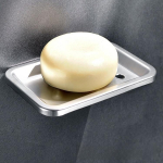 Stiilne alumiiniumist stantsivaba ovaalne seebiriiul small square soap box