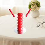 6 Tiers Sugarcoated Haws on Stick Display Stand with 60 Holes 4.7x14inch Red Lollipop for