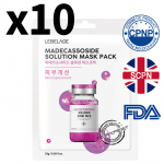 [Lebelage] Madekassoside Solution Mask Pack (10 Sheets) &ndash; Soothing & Skin Repairing Masks