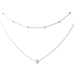 H&otilde;bedast kaelakee ilma kivideta, toote kaal 4,41 g (1953136) 45-50cm