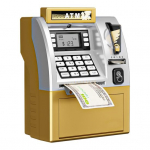 Yousheng Laste ATM-i s&auml;&auml;stup&otilde;rsas m&auml;nguasi kaardiga Elektrooniline sularaha-m&uuml;ndi s&auml;&auml;stupank Hariduslik Automaatne parooliga ATM-masin V&auml;ikelastele Poistele T&uuml;drukutele Kingitus kuldne