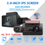 2025 Kahe objektiiviga armatuurkaamera autodele Must kast HD 1080P Autovideosalvesti WIFI-ga &Ouml;ine n&auml;gemine G-sensor Ts&uuml;kliline salvestus Dvr Autokaamera without WIFI