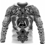 Viking Harajuku Pullover Uus meeste kapuutsiga 3d printiga meeste kapuutsiga dressipluus Oversized vintage meeste r&otilde;ivad s&uuml;gise pikkade varrukatega topid 4XL