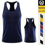 Meeste I-kujuline varrukateta fitnessivest: Lahtine, vaba ja ideaalne suurtes suurustes lihaste treenimiseks XXXL hall v&auml;rv