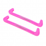 1 paar uiskude labakatteid iluuisutamise labakaitsmetele, reguleeritavad plastist labakaitsmed, roosad roosa