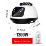 900W/1200W riidekuivati puldiga ja sooja &otilde;hu tarvikutega black
