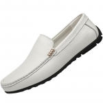 Suvi Ehtsast Nahast Pealejalatavad Meeste Kingad Mokassiinid &Auml;ri Loaferid Meeste Disainer S&otilde;idukingad Vabaaja Luksuslikud Madalad Valged Pulmad 43