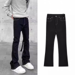 Meeste Slim Fit Mustad Laienevad Teksad: Hip Hop t&auml;navastiil S (80-90 kg recommended)