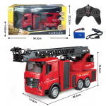 Huina 1361 suur RC tulet&otilde;rjeauto 9CH 1/24 skaala kaugjuhtimisega tulet&otilde;rjeauto simuleeritud redelauto veepritsimisega m&auml;nguasjade kingitus punane