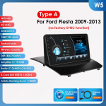 Ossuret 2din Android Autoraadio Ford Fiesta 2009 - 2017 jaoks Autoraadio Multimeedia Video M&auml;ngija GPS Navigatsioon Peaseade Carplay 4G WIFI Intelligentne DVR W5 AB 8Core 4G 64G AI