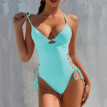 Push Up Naiste ujumisriided &Uuml;hes t&uuml;kis naiste ujumistrikoo, Solid Monokini Bandage ujumiskost&uuml;&uuml;mid Seksikas supelkost&uuml;&uuml;m Ujumisriided Monokini S